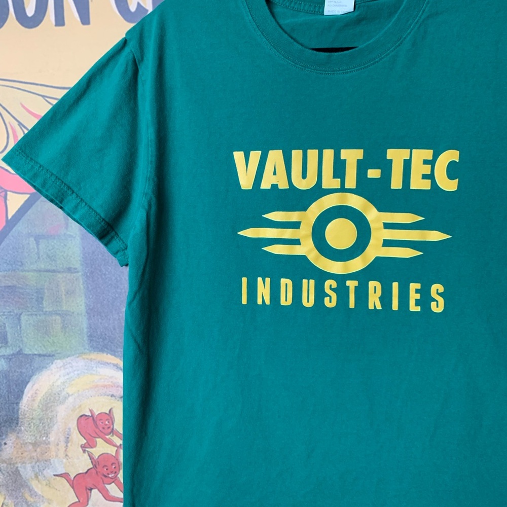 💖 Fallout Bethesda Green Vault-Tec Industries T-Shirt